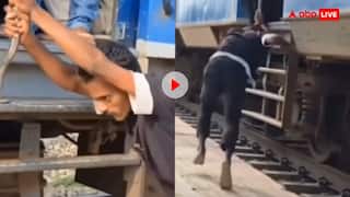 ट्रेन से उतरकर धक्का लगाने लगा यह शख्स, किसी को नजर आए 'ट्रंप' तो किसी को 'धोनी'