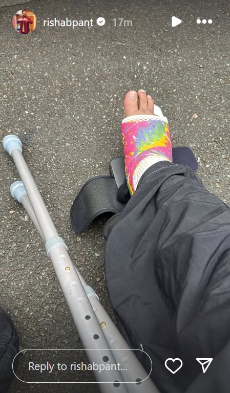 पांचवें टेस्ट से बाहर होने के बाद ऋषभ पंत का पहला रिएक्शन, दिल तोड़ देने वाली तस्वीर आई सामने