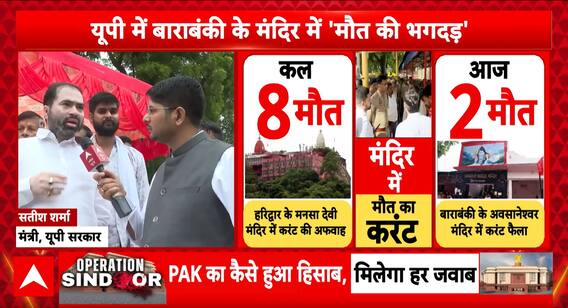 Barabanki Mahadev Temple Horror: Monkey Jumps on Wire, Leads to Fatal Electric Shock | ABP NEWS