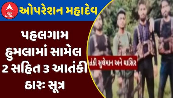 Operation Mahadev : પહલગામ હુમલામાં સામેલ 2 સહિત 3 આતંકી ઠારઃ સૂત્ર