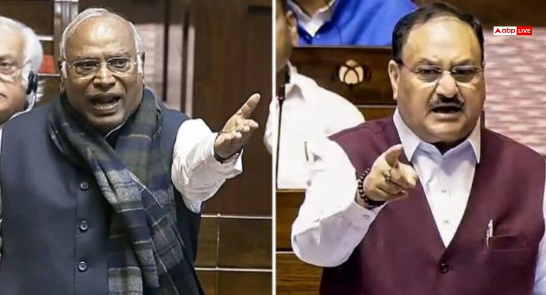 BJP Chief JP Nadda Criticized Congress in Parlaiment Saying that they are going to be only as an Opposition for another 40 years Nadda Vs Karge: “அடுத்த 40 வருடங்களுக்கு நீங்கள் எதிர்க்கட்சிதான்“ - நாடாளுமன்றத்தில் காங்கிரஸை வெளுத்துவிட்ட JP நட்டா