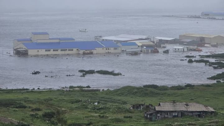 An 8.8-magnitude earthquake struck off Russia's far east, triggering a tsunami warning, people evacuating coastal areas in Severo-Kurilsk.