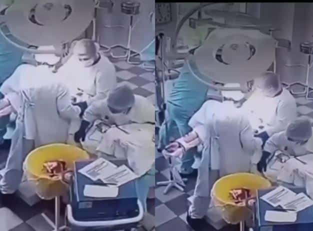 The earth kept shaking due to the 8.8 magnitude earthquake but the surgery did not stop 8.8 ਤੀਬਰਤਾ ਵਾਲੇ ਭੂਚਾਲ ਕਾਰਨ ਹਿੱਲਦੀ ਰਹੀ ਧਰਤੀ ਪਰ ਨਹੀਂ ਰੁਕੀ ਸਰਜਰੀ..., ਡਾਕਟਰਾਂ ਦੇ ਜਜ਼ਬੇ ਨੂੰ ਸਲਾਮ, ਦੇਖੋ ਵੀਡੀਓ