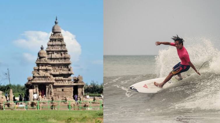 சர்வதேச கவனம் பெறும் மாமல்லபுரம்! 10 நாள் சர்ஃபிங் கொண்டாட்டம்! முழு விவரம்! Chengalpattu Mamallapuram host 4th Asian Surfing Championship will be held from August 3rd to 12th tnn சர்வதேச கவனம் பெறும் மாமல்லபுரம்! 10 நாள் சர்ஃபிங் கொண்டாட்டம்! முழு விவரம்!