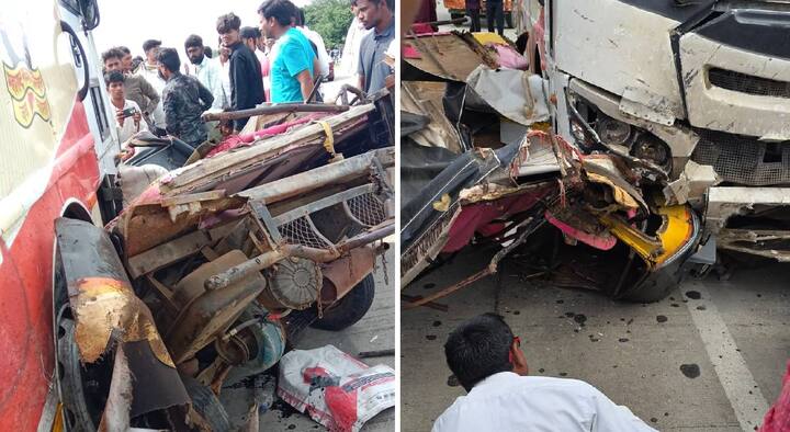 हा अपघात इतका भीषण होता की रिक्षाचालक असलेले श्रीनिवास राठोड यांचा जागीच मृत्यू झालाय. तर हि घटना परळीजवळ घडली आहे.