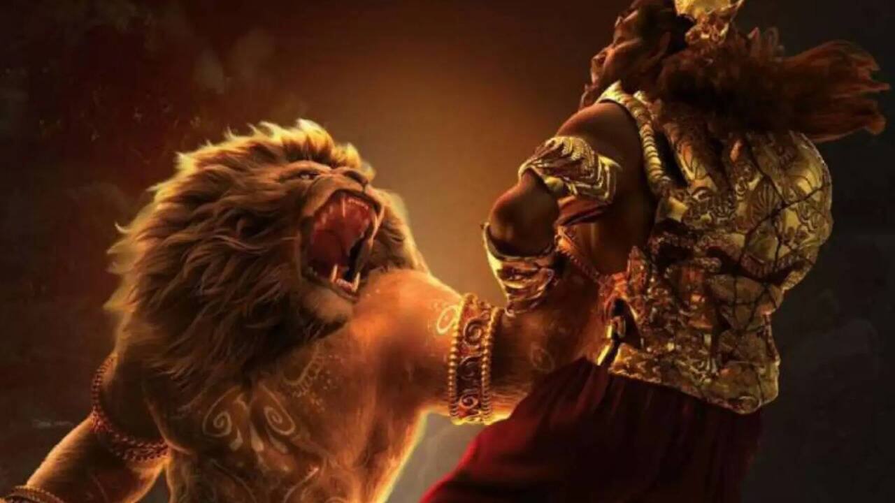 In the third scene, you will get to see the exciting turn of this film. In this scene, Mahavatar Narasimha and egoistic Hiranyakashipu are face to face. In this scene, Hiranyakashipu's ego collides with Mahavatar and gets crushed in divine light.