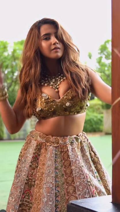 રોશનીએ ચૌલીમાં ક્લીવેજ ફ્લૉન્ટ કરી ફેન્સને કર્યા ઘાયલ