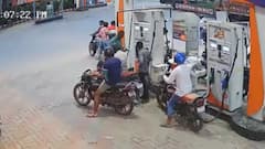 On Cam: Denied Petrol Over 'No Helmet, No Fuel' Rule In Indore, Bikers Throw Matchstick At Pump