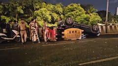 Mumbai Car Accident: मुंबईच्या पश्चिम द्रुतगती मार्गावर पहाटे भीषण अपघात, डिव्हायडरला ठोकून कार पलटी