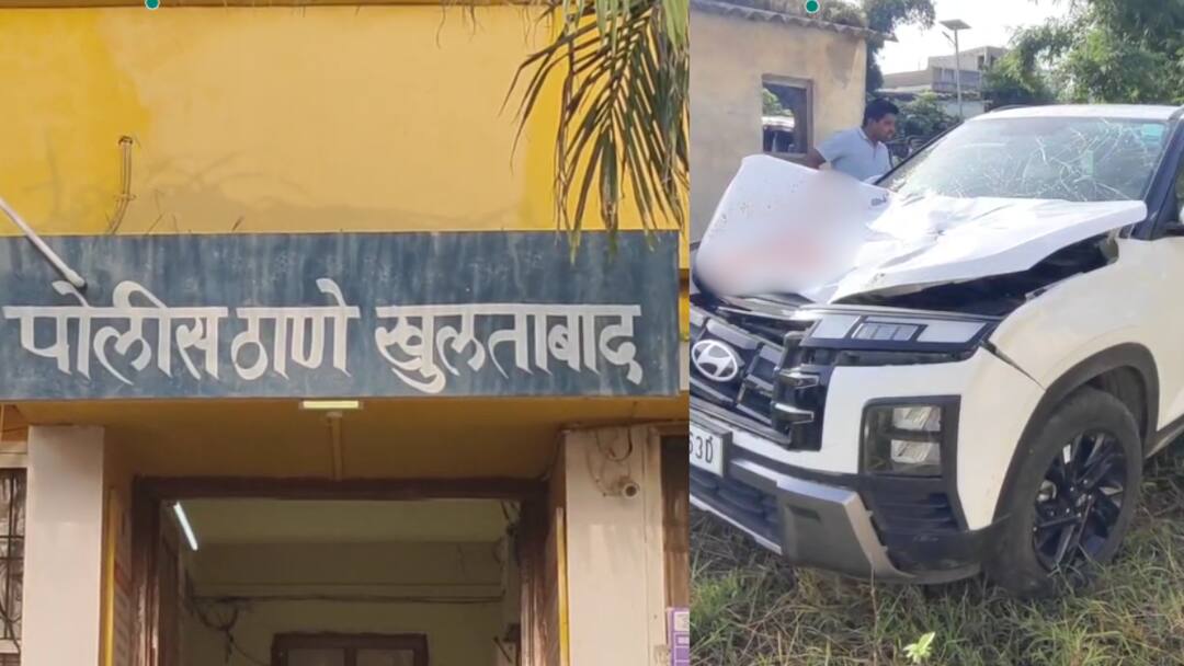 Chhatrapati Sambhajinagar Khultabad Accident Two Crushed to Death by Speeding Creta Car in Horrific Crash Chhatrapati Sambhajinagar Accident: छत्रपती संभाजीनगरमध्ये भीषण अपघात, क्रेटा कारने पायी जाणाऱ्यांना चिरडले, दोघांचा जागेवरच मृत्यू
