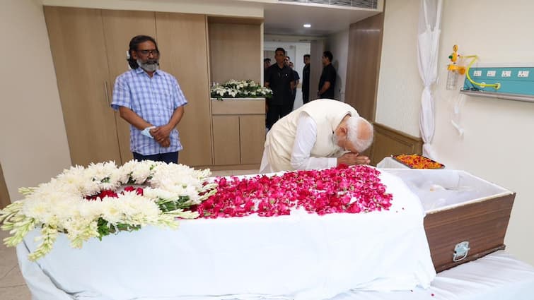 WATCH | PM Modi Visits Sir Ganga Ram Hospital To Pay Last Respects To Ex-Jh CM Shibu Soren