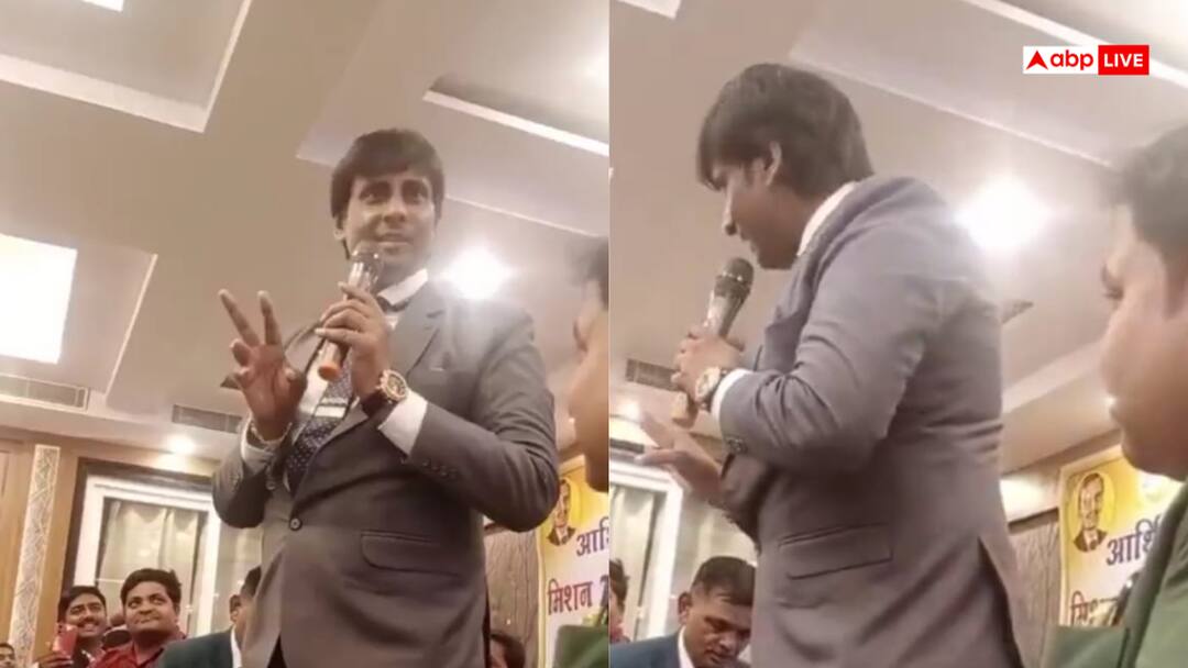 Video Have you ever seen such a feku baba before You will be forced to laugh after watching the video Video: शर्त लगा लो, इतना फेंकते किसी इंसान को नहीं देखा होगा! गजब का है वीडियो, लोग बोले- मुर्ख है