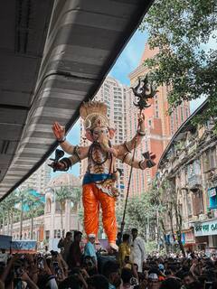 Kalachowkicha Mahaganpati Mazgaon Tadwadi: माझ्या देवा...! काळचौकीच्या महागणपतीला माझगाव ताडवाडीची कधी न पाहिलेली अनोखी सलामी, PHOTO