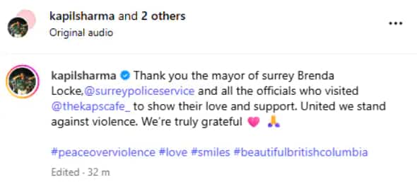 ਕੈਫੇ ‘ਤੇ ਗੋਲੀਬਾਰੀ ਹੋਣ ਦੇ ਮਾਮਲੇ ‘ਚ ਕਪਿਲ ਸ਼ਰਮਾ ਦਾ ਬਿਆਨ, ਕਿਹਾ- ਡਰਨ ਵਾਲਾ ਨਹੀਂ ਹਾਂ...