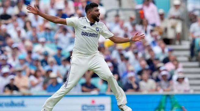 Ind vs Eng : ભારતે ઇંગ્લેન્ડના જડબામાંથી જીત છીનવી, ઓવલ ટેસ્ટ 6 રનથી જીતી, સિરાજની 5 વિકેટ India won the fifth and final Test played at the Oval by six runs Ind vs Eng : ભારતે ઇંગ્લેન્ડના જડબામાંથી જીત છીનવી, ઓવલ ટેસ્ટ 6 રનથી જીતી, સિરાજની 5 વિકેટ