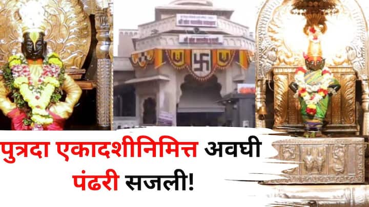 Pandharpur: आज श्रावणातील पहिलीच एकादशी आहे, याच पुत्रदा एकादशीनिमित्त अवघे पंढरपूर भाविकांनी फुलून गेलंय. विठ्ठल-रुक्मिणी मंदिराला फुलांची आकर्षक सजावट करण्यात आलीय.