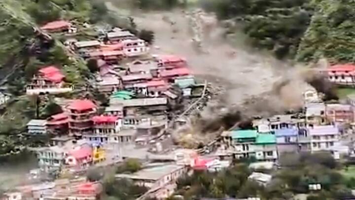পর্যটকদের রেকর্ড করা দৃশ্যে দেখা গেছে যে, পাহাড়ের উপর দিয়ে ধ্বংসাবশেষ বহনকারী একটি প্রবল স্রোত বয়ে যাচ্ছে, যা বেশ কয়েকটি বাড়িঘর এবং গাছপালা ভাসিয়ে নিয়ে যাচ্ছে।