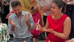 Kajol Sips Tea And Cuts Cakes With Vatsal Sheth At Joint Birthday Celebration, See Pics
