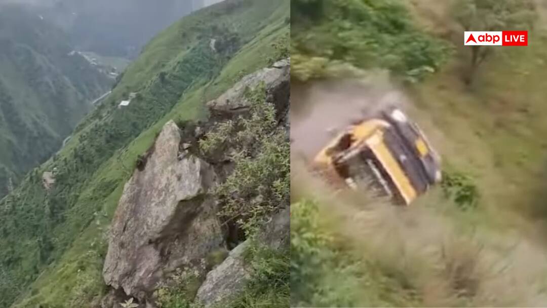 Video: अचानक खिसकी मिट्टी, खाई में जा गिरा डंपर, सामने आया मौत का लाइव वीडियो Video Dumper fell into a ditch in HP Chamba village narrowly escaped from landslide watch the video of the accident Video: अचानक खिसकी मिट्टी, खाई में जा गिरा डंपर, सामने आया मौत का लाइव वीडियो