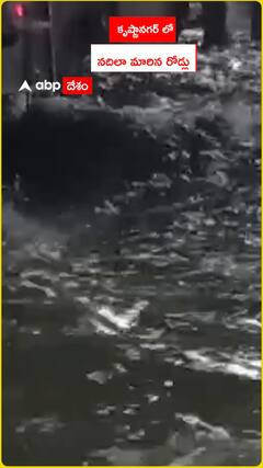 కృష్ణానగర్ లో నదిలా మారిన రోడ్లు