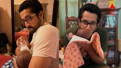 ছেলেকে খাওয়াচ্ছেন, আদর করছেন... নায়ক পরমব্রত ধরা পড়লেন একেবারে অন্য ভূমিকায়