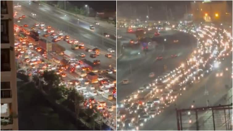 Massive Traffic Jam On Delhi-Meerut Expressway Ahead Of Rakhi; Vehicles Seen Crawling Near Ghaz