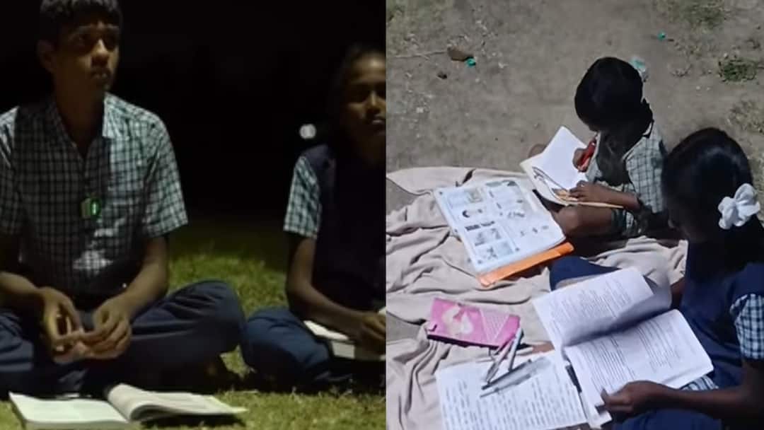 தெருவிளக்கில் படிக்கும் அரசுப்பள்ளி மாணவர்கள்... திருவண்ணாமலை கிராமத்திற்கு வெளிச்சம் தருமா தமிழக அரசு?