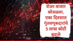 शेअर बाजार कोसळला,एका दिवसात गुंतवणूकदारांचे 500000 कोटी स्वाहा,बाजारात भूकंप कशामुळं?