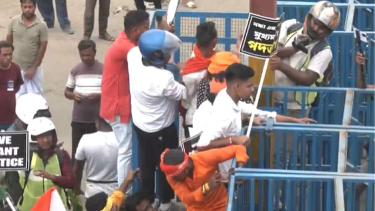 Lathi Charge On Protestors In Kolkata Trying To Breach Barricade During RG Kar Case Protest: VI