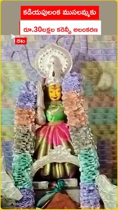 కడియపు లంక ముసలమ్మకు 30 లక్షల కరెన్సీ అలంకరణ