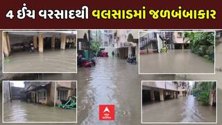 Valsad Water Logging: 4 ઈંચ વરસાદથી વલસાડમાં જળબંબાકાર, અનેક સોસાયટીઓમાં પાણી ભરાયા