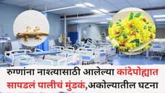 अकोल्यातील सरकारी रुग्णालयात धक्कादायक प्रकार, रुग्णांना नाश्त्यासाठी आलेल्या कांदेपोह्यात सापडलं पालीचं मुंडकं