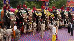 Dasara 2025 Kicks Off With Grand Welcome For First Batch Of Elephants At Mysuru Palace: VIDEO
