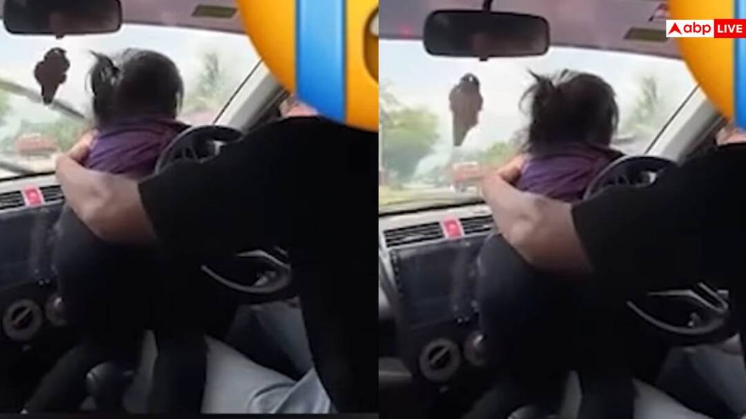 Driver gross negligence seen in viral video innocent child narrowly escapes death Video: कार के लगाए जोरदार ब्रेक, स्टीयरिंग में फंस गई बच्ची! आप न करें ऐसी गलती, वीडियो वायरल
