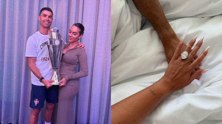 क्रिस्टियानो रोनाल्डो ने अपनी गर्लफ्रेंड जॉर्जिना रोड्रिग्ज से सगाई कर ली है. जॉर्जिना ने अपने सोशल मीडिया हैंडल पर पोस्ट शेयर कर इसकी जानकारी दी थी. यहां जानिए उनके अंगूठी की कीमत.