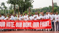 Opposition MPs Stage T-Shirt Protest in Rajya Sabha Against Bihar Voter Roll Revision, Allege ‘Vote Chori’