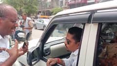 हाथरस में बीजेपी MLC के बेटे ने की ट्रैफिक हवलदार से बदसलूकी, गाड़ी हटाने पर कहा- 'चल हट यहां से..'