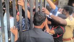 तुळजाभवानी मंदिरात जितेंद्र आव्हाड समर्थक अन् सुरक्षारक्षकांमध्ये धक्काबुक्की; भाजप कार्यकर्त्यांनीही अडवली गाडी