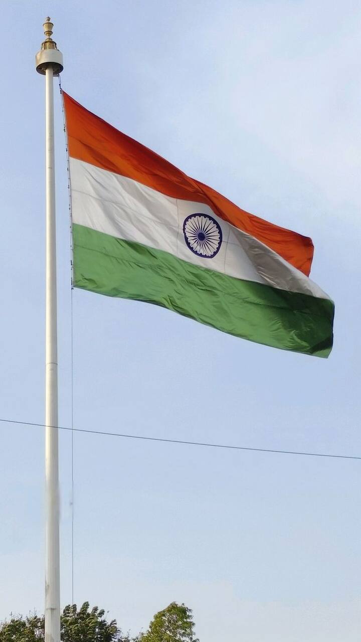 वर केशरी , मधोमध पांढरा, खाली हिरवा रंग असतो.