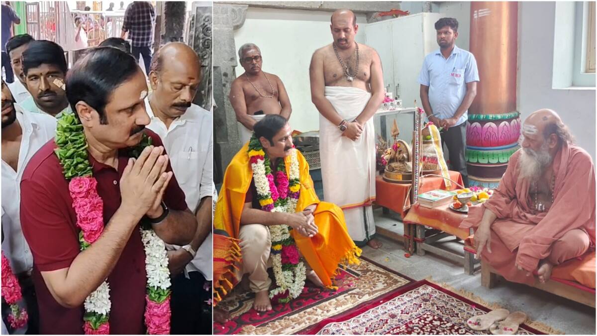 மயிலம் முருகன் கோயிலில் மனமுருகி சாமி தரிசனம் செய்த அன்புமணி ராமதாஸ்