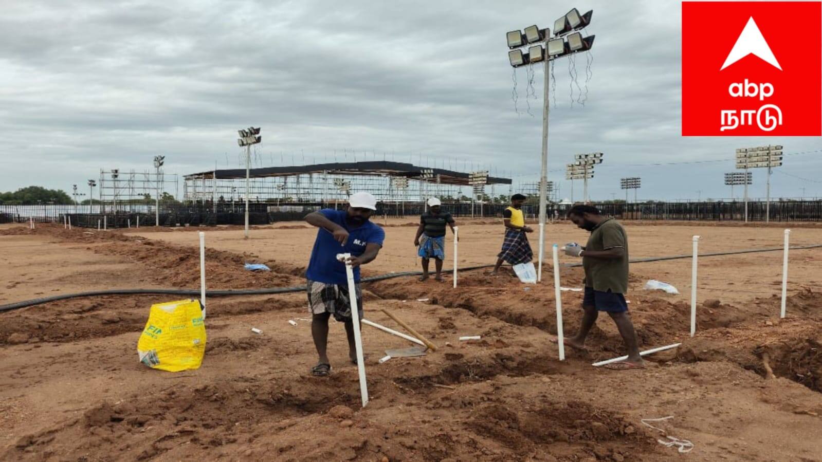 மதுரை த.வெ.க., மாநாட்டில் தண்ணி தாகம் இருக்காது.. நிலத்திற்கு அடியில் பத்தாயிரம் அடிக்கு பைப்புகள் ரெடி !