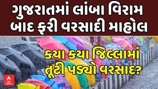 Gujarat Rains Update : ગુજરાતમાં લાંબા વિરામ બાદ ફરી વરસાદી માહોલ, ક્યાં ક્યાં તૂટી પડ્યો વરસાદ?