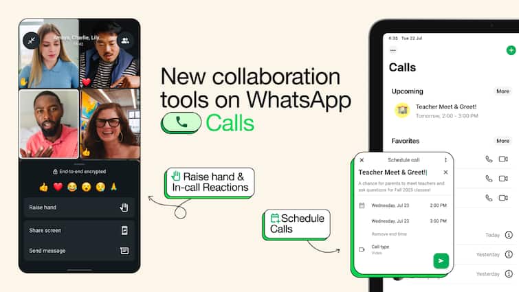 <div>WhatsApp Turns Calls Into Events With Scheduling, Emoji Reactions, & 'Raise Hand' Feature</div>