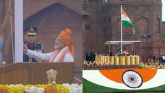 ఎర్రకోటపై త్రివర్ణ పతాకాన్ని ఎగురవేసిన ప్రధాని మోదీ, సైనికుల ధైర్యసాహసాలకు సెల్యూట్