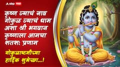 Janmashtami 2025 Wishes : गोकुळाष्टमीच्या आपल्या प्रियजनांना पाठवा खास शुभेच्छा; Whatsapp, Instagram द्वारे पाठवा 'हे' हटके PHOTOS