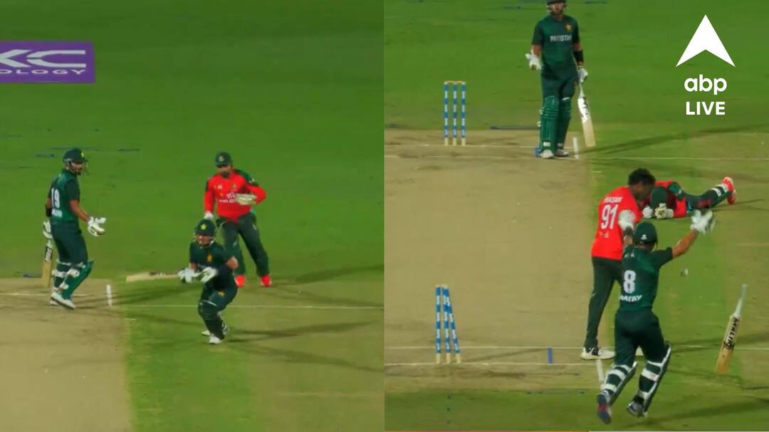 Pakistan Cricket Team batters throw bat engage in heated argument in the middle of pitch watch video Pakistan Cricket: ভুল বোঝাবুঝির জেরে রান আউট, ব্যাট ছুড়ে ফেললেন পাক ওপেনার, মাঝ পিচেই জড়ালেন তর্কাতর্কিতে