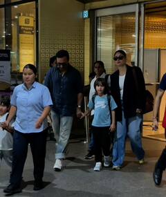 अटैक के बाद पहली बार बच्चों संग एकसाथ स्पॉट हुए सैफ-करीना, एयरपोर्ट पर नवाब फैमिली का दिखा स्टाइलिश लुक