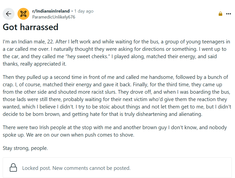 Didn’t Choose To Be Brown' — Indian Man Shares Ordeal Of Racist Harassment By Irish Teens