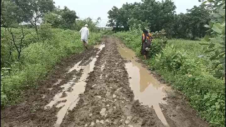 असाच काहीसा प्रकार परभणीच्या गंगाखेड तालुक्यातील टाकळवाडी गावातून समोर आला आहे. अवघ्या दीड किलोमीटरपर्यंतचा रस्ता खराब असल्याने गावकऱ्यांना प्रचंड त्रासाला समोर जावं लागतं आहे.