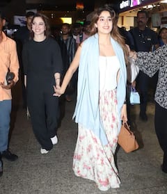 એરપોર્ટ પર ઓલ બ્લેક લૂકમાં તમન્ના, તો વ્હાઈટ ટૉપ સ્કર્ટમાં જાહ્નવી કપૂરનો ગ્લેમરસ લૂક